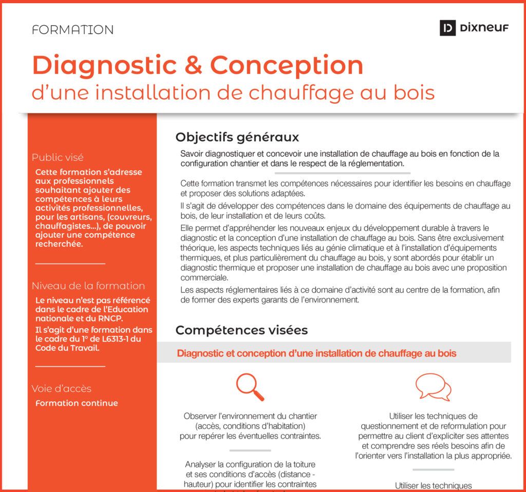 Diagnostic et conception d'une installation de chauffage au bois
